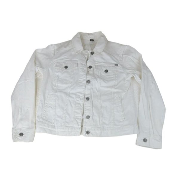 Eddie Bauer denim jacket (women's size XS) cotton blue type Vintage Second Hand